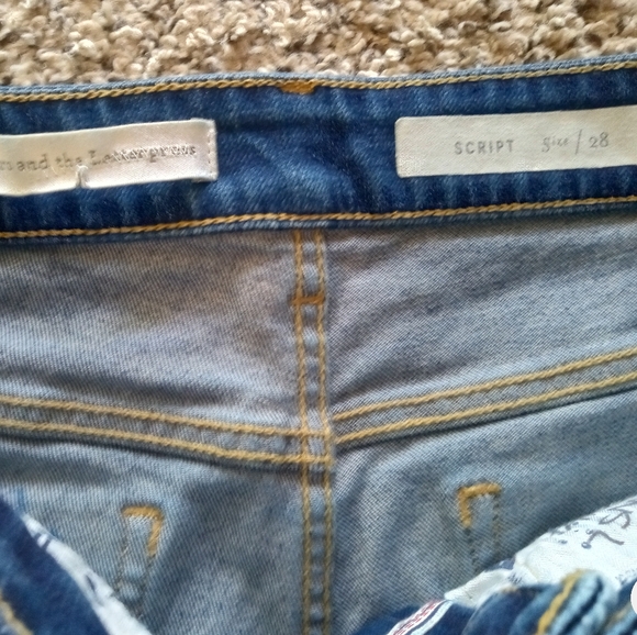 Anthropologie Pilcro Women's Script High-Rise Skinny Jeans Blue Size S - Picture 4 of 8